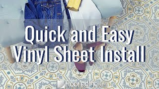 DIY Quick and Easy Vinyl Sheet Install [upl. by Eronel336]