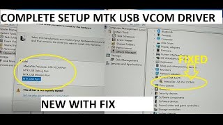 how to install MTK VCOM USB Preloader Drivers with Fix Code 10 error for Windows 11 10 8 7 New [upl. by Onileba269]