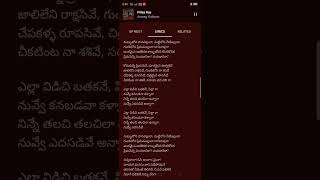 Pillaa Raa Song Lyrics  RX 100 [upl. by Saretta363]