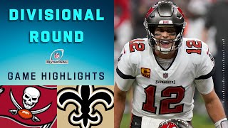 Buccaneers vs Saints Divisional Round Highlights  NFL 2020 Playoffs [upl. by Rotman]