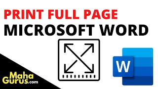 How to Print Full Page in MS Word  Print Full Page Microsoft Word [upl. by Neelcaj58]