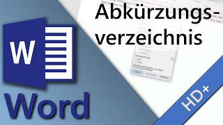 Abkürzungsverzeichnis Word  erstellen und formatieren 2017 HD [upl. by Arela]