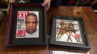 Professionally custom framing a book or magazine without cutting it Frame Shops NYC [upl. by Ziul849]