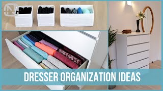 HOW TO ORGANIZE A DRESSER The KONMARI Method and drawer organization hacks  OrgaNatic [upl. by Eizle]