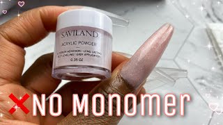 ANOTHER ACRYLIC NAIL HACK with NO MONOMER  Acrylic Powder with Nail Glue  IT WORKED [upl. by Byers810]