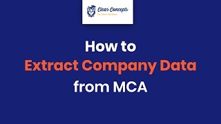 Learn how to extract Company Data from MCA [upl. by Lehctim318]