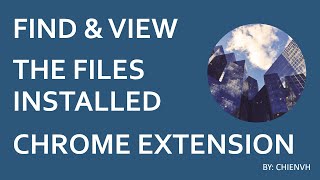 How to Find amp View Chrome Extensions Installed on Local PC [upl. by Ifar]