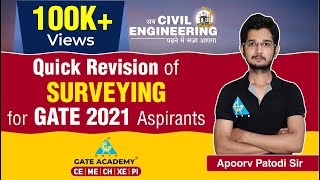 Quick Revision of Surveying for GATE 2021 Aspirants  Civil Engineering by Apoorv Patodi Sir [upl. by Guibert]