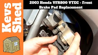 2003 Honda VFR800 VTEC Front Brake Pad Replacement [upl. by Sallie]