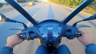 Test Ride Honda Sh 125i ❤️ Sakata  Top Speed 112 kmh 🔥🔥🔥 تست رايد السرعة القصوى [upl. by Pasahow]