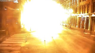 INSANE VIDEO Nashville Explosion Caught on Tape Fifth Angle [upl. by Balcer]