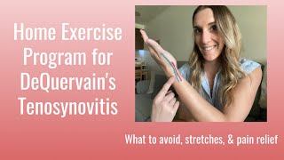 Home Exercises for DeQuervain’s Tenosynovitis [upl. by Oicnaneb]