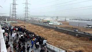 New video of Tsunami invading the Port of Sendai 1 stabilized  Japan earthquake 2011 [upl. by Deraj]