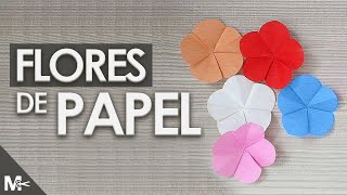 ► Como hacer FLORES PEQUEÑAS DE PAPEL en 5 MINUTOS 🌺 [upl. by Annairba]