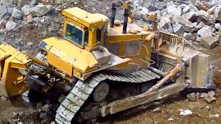 Caterpillar D11N and D11R Stripping Overburden [upl. by Ialocin]