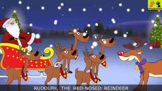 Rudolph The RedNosed Reindeer  Christmas Songs With Lyrics For Kids By ZippyToons [upl. by Borras]