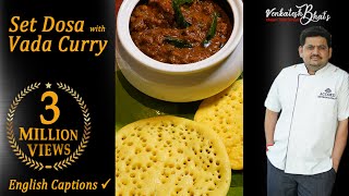 venkatesh bhat makes set dosa and vadacurry  set dosa recipe  vadacurry recipe in Tamil [upl. by Lerrud110]