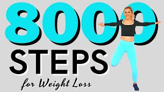 🔥8000 STEPS🔥Fast Walking for Weight Loss🔥High Calorie Burn Steady State Cardio🔥STEPS WORKOUT🔥 [upl. by Sirehc]