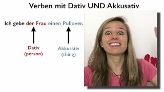 Verbs with Accusative AND Dative in German [upl. by Caitrin]