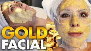 Trying the 24k Gold Korean Facial [upl. by Werbel]