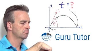 Projectile Motion Time of Flight Formula Derivation [upl. by Tennek]