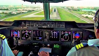 MD11 COCKPIT VIEW  Landing MIAMI  Martinair Cargo [upl. by Denison37]