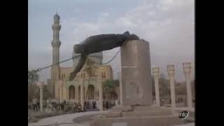 Saddam Hussein Statue Pulled Down To The Ground [upl. by Ahsart612]