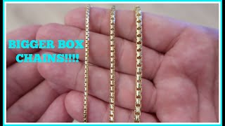 Larger PLAIN BOX CHAINS SOLID GOLD [upl. by Bigot723]