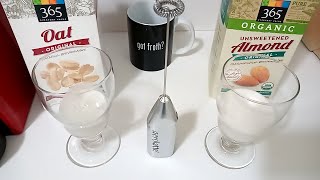 Oat Milk vs Almond Milk part 2 Frothing Test [upl. by Corbett]