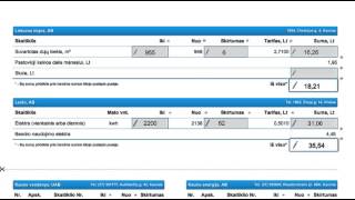 Viena sąskaita  Popierinės sąskaitos pildymas [upl. by Ynots]