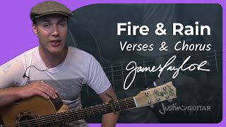 How to play Fire And Rain by James Taylor  Guitar Lesson 2of2 [upl. by Anoit507]