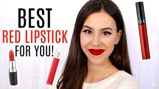 FIND THE BEST RED LIPSTICK  Favorite DrugstoreHigh End Red Lips [upl. by Rosane]