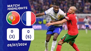 Portugal vs France 00 35 Highlights  EURO 2024 [upl. by Gherlein]