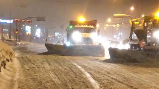 Convoi de déneigement février 2018 Boulevard Taschereau Brossard [upl. by Ardeth]