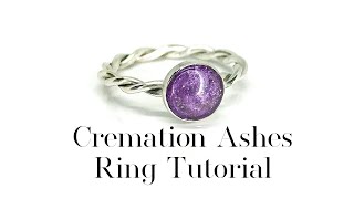 Cremation Ashes Ring Tutorial [upl. by Eeluj499]