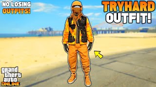 Easy Orange Joggers Tryhard Outfit In GTA 5 Online 167 No Transfer or BEFF [upl. by Zetroc]