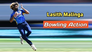 Lasith Malinga Bowling Action Slow Motion [upl. by Ilam]