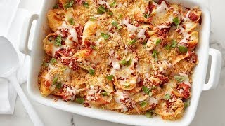 Chicken ParmesanStuffed Shells  Betty Crocker Recipe [upl. by Marentic]