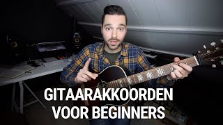 Gitaar Leren Spelen voor Beginners  4 Gitaarakkoorden in 5 Minuten [upl. by Suzann]