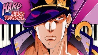 Jotaros Theme from JoJos Bizarre Adventure Stardust Crusaders  Piano Tutorial [upl. by Safier]