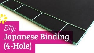 4Hole Japanese Bookbinding Tutorial [upl. by Scharf]