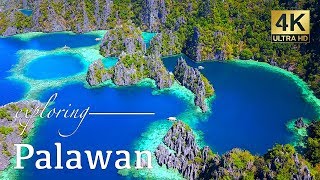 Palawan By Drone  El Nido amp Coron Philippines  4K Aerial Footage [upl. by Oilegor249]