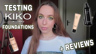 TESTING KIKO MILANO FOUNDATIONS  REVIEWS  unlimited smart and skin tone [upl. by Johppah]