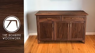 Making A Walnut Sideboard  Buffet Table  Woodworking [upl. by Akiram]