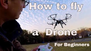 How to Fly a Quadcopter Drone Lesson 1 For Beginners [upl. by Gallard]