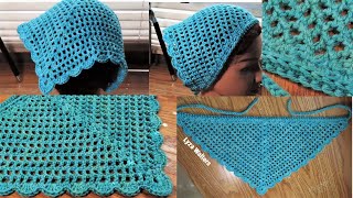 Crochet Net Bandana Easy [upl. by Oizirbaf]