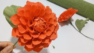 Como hacer flores de papel Dalia Super faciles y rapidas  DIY Manualidades 70 [upl. by Ralston770]