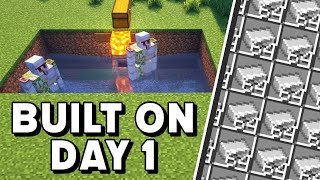 DAY 1 Iron Farm EASY in Minecraft 121  Java [upl. by Samalla]