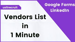 🔥How to Get Vendors List in Just 1 Minute  📝Vendors list  US Staffing  🌐usitrecruit [upl. by Idnarb]