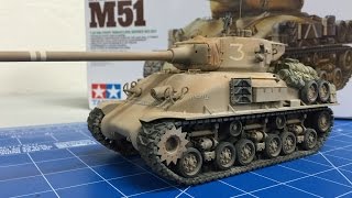 Building the Tamiya 135 Israeli M51 Sherman from start to finish [upl. by Attirb]